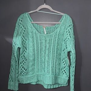 Mint Green. Free People sweater. Size Small.